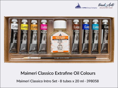 Maimeri Classico Intro Set 8 x 20 ml, Maimeri Classico zestaw olejny Intro Set 8 x 20 ml, zestaw Maimeri Classico Intro Set 8 x 20 ml, Maimeri Classico farby olejne, Maimeri Classico zestawy, zestaw farb olejnych, farby olejne, Maimeri Classico,
