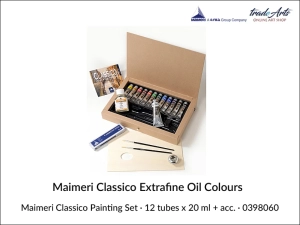 Zestaw farb olejnych Maimeri Classico Painting Set, 12 tubek x 20 ml  + akcesoria