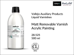 Werniks matowy odwracalny do farb akrylowych Vallejo Matt Removable Acrylic Varnish, opak. 500 ml