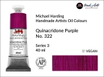Farba olejna Artists Oil Colours Michael Harding, kolor: Quinacridone Purple No. 322, tuba 40 ml 