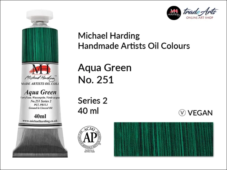 MH Oil Colours Aqua Green 251_wynik.webpMichael Harding Artists Oil Colours Aqua Green 251, farba olejna Aqua Green 251 Michael Harding, Michael Harding - farba olejna Aqua Green 251, farby olejne Michael Harding,