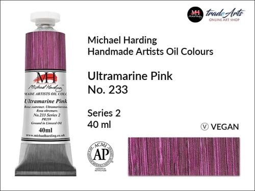 MH Oil Colours Ultramarine Pink 233_wynik.webpMichael Harding Artists Oil Colours Ultramarine Pink 233, farba olejna Ultramarine Pink 233 Michael Harding, Michael Harding - farba olejna Orange Ultramarine Pink 233, farby olejne Michael Harding,