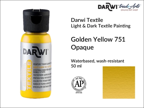 Darwi Textile Golden Yellow 751 Opaque  50 ml_wynik.webp