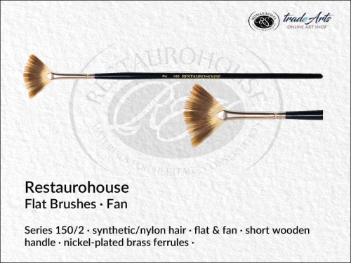 Restaurohouse Fan Brushes 150/2, Restaurohouse Synthetic Fan Brushes 150/2, pędzel wachlarzowy syntetyczny 150/2 Restaurohouse, Restaurohouse pędzel wachlarzowy seria 150/2 syntetyk,