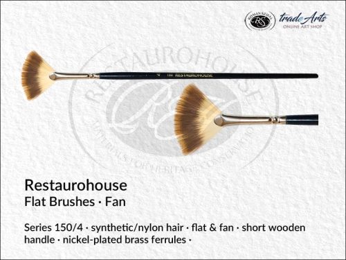 Restaurohouse Fan Brushes 150/4, Restaurohouse Synthetic Fan Brushes 150/4, pędzel wachlarzowy syntetyczny 150/4 Restaurohouse, Restaurohouse pędzel wachlarzowy seria 150/4 syntetyk,