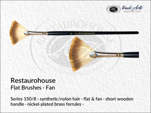 Restaurohouse Fan Brushes 150/8, Restaurohouse Synthetic Fan Brushes 150/8, pędzel wachlarzowy syntetyczny 150/8 Restaurohouse, Restaurohouse pędzel wachlarzowy seria 150/8 syntetyk,