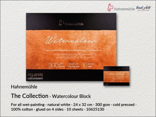 Hahnemühle Collection-Watercolour Block CP 24x32 cm, blok akwarelowy Collection-Watercolour CP 24x32 cm Hahnemühle, Hahnemühle blok akwarelowy Collection-Watercolour CP 24x32  cm, Hahnemühle Collection-Watercolour Block, bloki, akwarela,