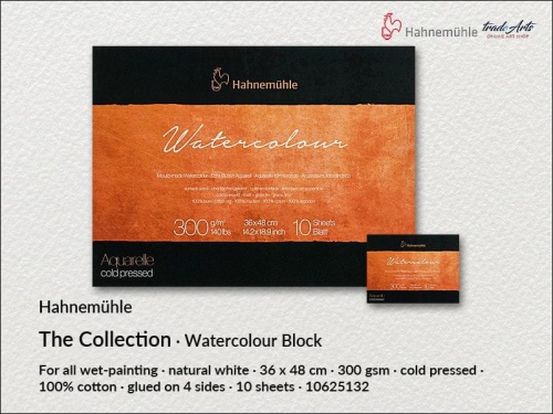 Hahnemühle Collection-Watercolour Block CP 36x48 cm, blok akwarelowy Collection-Watercolour CP 36x48 cm Hahnemühle, Hahnemühle blok akwarelowy Collection-Watercolour CP 36x48   cm, Hahnemühle Collection-Watercolour Block, bloki, akwarela,
