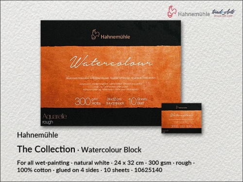 Hahnemühle Collection-Watercolour Block Rough 24x32 cm, blok akwarelowy Collection-Watercolour Rough 24x32 cm Hahnemühle, Hahnemühle blok akwarelowy Collection-Watercolour Rough 24x32 cm, bloki, akwarela,
