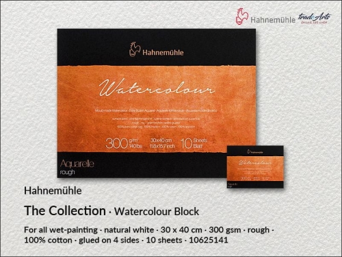 Hahnemühle Collection-Watercolour Block Rough 30x40 cm, blok akwarelowy Collection-Watercolour Rough 30x40 cm Hahnemühle, Hahnemühle blok akwarelowy Collection-Watercolour Rough 30x40 cm, bloki, akwarela,