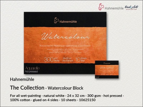 Hahnemühle Collection-Watercolour Block HP 24x32 cm, blok akwarelowy Collection-Watercolour HP 24x32 cm Hahnemühle, Hahnemühle blok akwarelowy Collection-Watercolour HP 24x32 cm, bloki, akwarela,