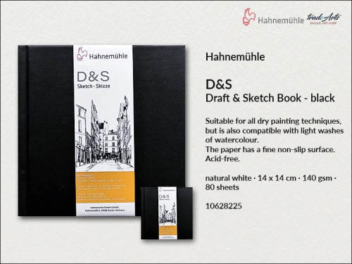Hahnemuhle D&amp;S Sketch Book 14 x 14 cm Black_wynik.webp