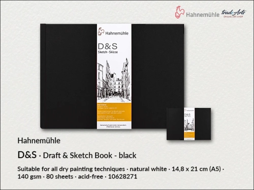 Hahnemuhle DS&amp;Sketch Book A5 Landscape Black_wynik.webp