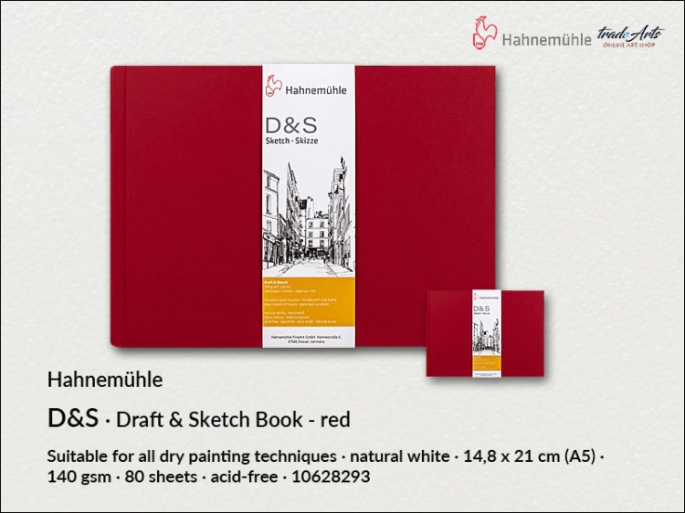 Hahnemuhle DS Sketch Book A5 Landscape Red_wynik.webp