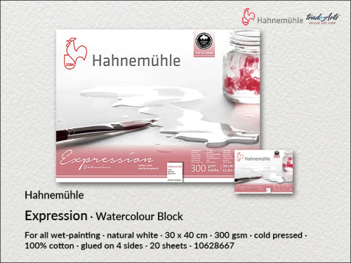 Hahnemühle Expression Watercolour CP 30 x 40 cm, blok akwarelowy 30 x 40 cm Expression Hahnemühle, Hahnemühle blok akwarelowy Expression 30 x 40 cm, Expression Hahnemühle Watercolour Block,  Expression Hahnemühle, bloki, akwarela,