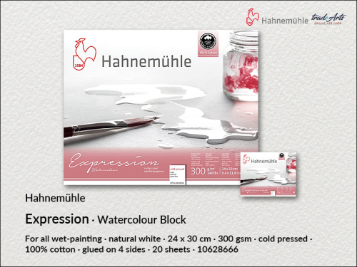 Hahnemühle Expression Watercolour CP 24 x 30 cm, blok akwarelowy 24 x 30 cm Expression Hahnemühle, Hahnemühle blok akwarelowy Expression 24 x 30 cm, Expression Hahnemühle Watercolour Block,  Expression Hahnemühle, bloki, akwarela,