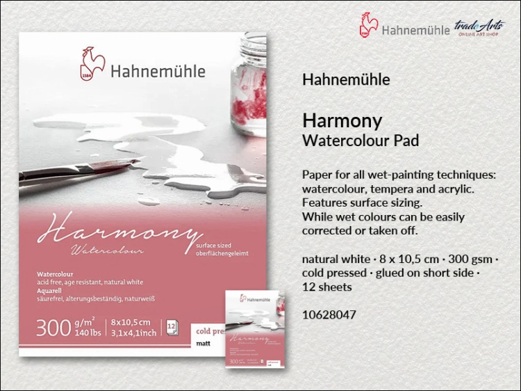 Hahnemühle Harmony Watercolour Pad 8 x 10,5 cm, blok akwarelowy 8 x 10,5 cm Harmony, Hahnemühle, Hahnemühle blok akwarelowy 8 x 10,5 cm, Harmony Hahnemühle Watercolour Pad,  Harmony &amp; Expression Hahnemühle, bloki, akwarela,