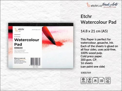 Etchr Wood Pulp A5 Paper Block CP