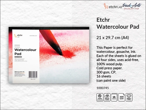 Etchr Wood Pulp A4 Paper Block CP