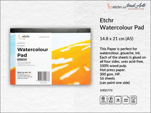 Etchr Wood Pulp A5 Paper Block HP