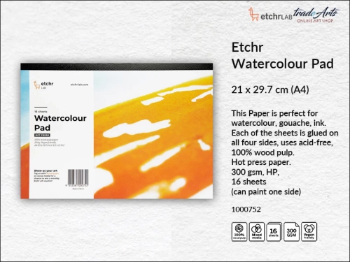 Etchr Wood Pulp A4 Paper Block HP