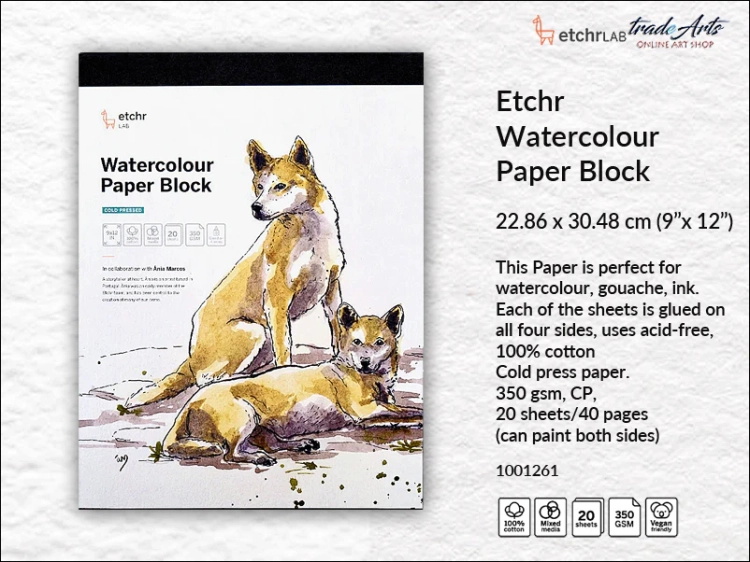 Etchr Lab 100% Cotton Paper Block CP
