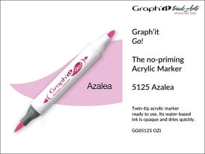 Marker akrylowy dwustronny Graph'it Go! Twin Tip, kolor: Azalea 5125