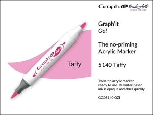 Marker akrylowy dwustronny Graph'it Go! Twin Tip, kolor: Taffy 5140