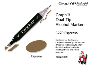 Marker alkoholowy Graph'it Dual-Tip Alcohol Marker, kolor: Espresso 3270