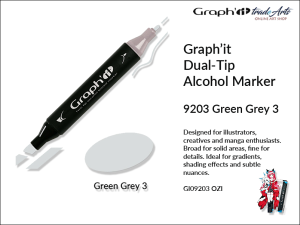Marker alkoholowy Graph'it Dual-Tip Alcohol Marker, kolor: Green Grey 3 9203