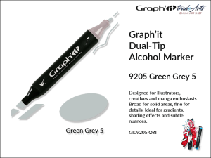 Marker alkoholowy Graph'it Dual-Tip Alcohol Marker, kolor: Green Grey 5 9205