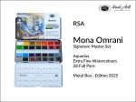 Zestaw farb akwarelowych w kostkach  Aquarius Signature Master Set Mona Omrani Extra Fine Watercolour RSA, kpl. 28 pełnych kostek