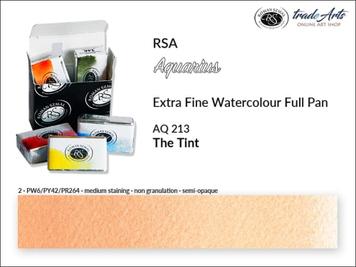 Farba akwarelowa Aquarius The Tint 213, kostka akwarelowa pełna Aquarius The Tint 213,  Aquarius The Tint 213 kostka akwarelowa pełna, farba akwarelowa pełna kostka Aquarius RSA, akwarele, kostki akwarelowe,