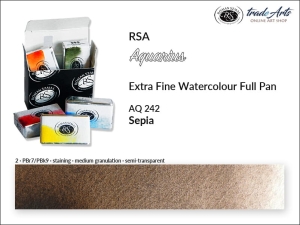 Farba akwarelowa pełna kostka Aquarius Full Pan RSA, kolor: Sepia 242