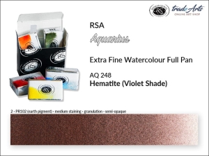 Farba akwarelowa pełna kostka Aquarius Full Pan RSA, kolor: Hematite (Violet Shade) 248
