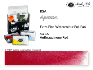 Farba akwarelowa pełna kostka Aquarius Full Pan RSA, kolor: Anthraquinone Red 327