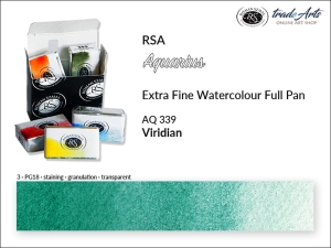 Farba akwarelowa pełna kostka Aquarius Full Pan RSA, kolor: Viridian 339