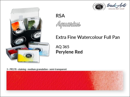 Farba akwarelowa Aquarius Perylene Red 365, kostka akwarelowa pełna Aquarius Perylene Red 365, Aquarius  Perylene Red 365 pełna kostka akwarelowa, farba akwarelowe pełna kostka Aquarius RSA, akwarele, kostki akwarelowe,