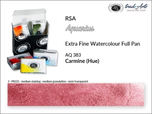Farba akwarelowa pełna kostka Aquarius Full Pan RSA, kolor: Carmine (Hue) 383