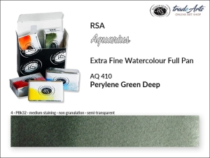 Farba akwarelowa pełna kostka Aquarius Full Pan RSA, kolor: Perylene Green  Deep 410