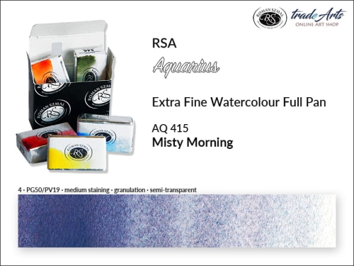 Farba akwarelowa Aquarius Misty Morning 415, kostka akwarelowa pełna Aquarius Misty Morning 415,  Aquarius  Misty Morning 415 pełna kostka akwarelowa, farba akwarelowe pełna kostka Aquarius RSA, akwarele, kostki akwarelowe,