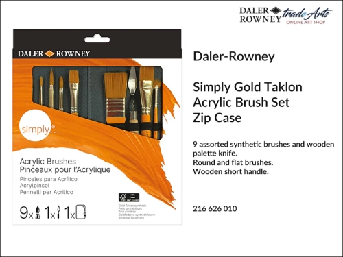 DR Simply Gold Taklon Acrylic Set Zip Case 216626010