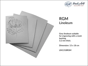 Linoleum do linorytu RGM Linoleum, kolor: szary, rozmiar: 13x18 cm