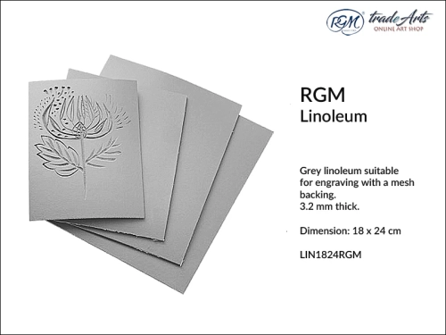 RGM linoleum grey 18x24 cm