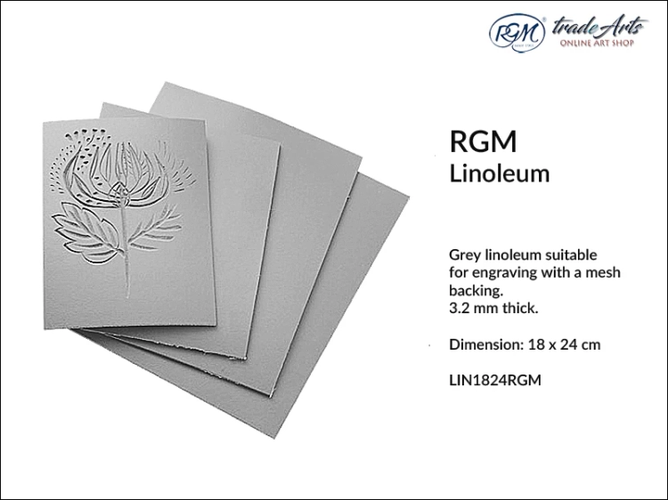 RGM linoleum grey 18x24 cm