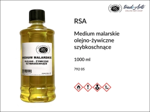 Medium malarskie olejno-żywiczne szybkoschnące do farb olejnych RSA, opak. 1000 ml