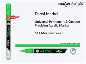 Pisak, marker akrylowy do zdobienia szkła i ceramiki Darwi Marbel Precision Acrylic Marker, końcówka spiczasta 0,7 mm, kolor: Jungle Green 680 (1)