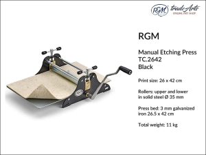 Prasa drukarska do linorytu RGM Manual Etching Press, mod. TC.2642 Black