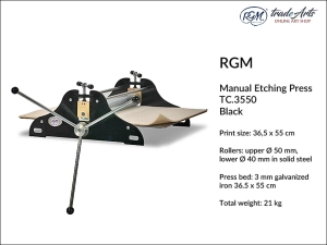 Prasa drukarska do linorytu RGM Manual Etching Press, mod. TC.3550 Black
