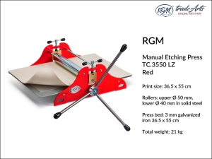 Prasa drukarska do linorytu RGM Manual Etching Press, mod. TC.3550 LZ Red